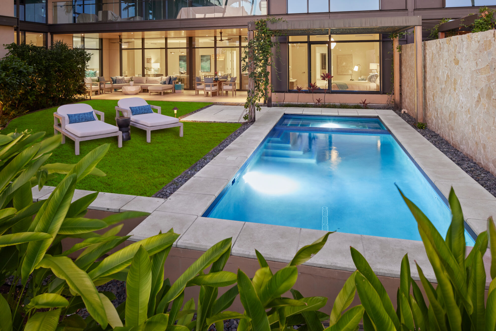 Professional Hawaiian Interior Design Services, Park Lane Condos, Honolulu, Hawaii, by Henderson Design Group Sample Design 1